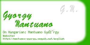 gyorgy mantuano business card